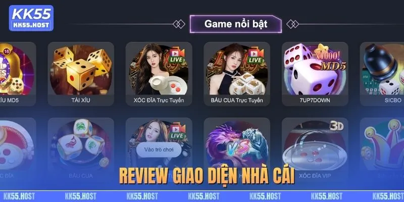 Review giao diện nhà cái